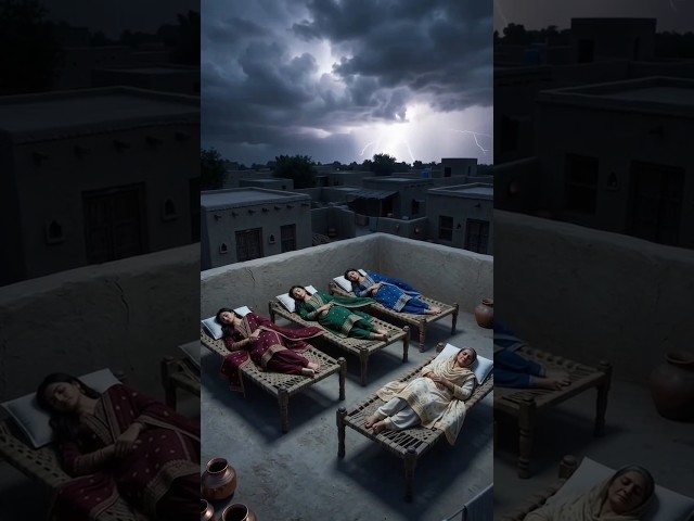 😱Raat ko Achanak Tez Barish 🌧️ Peaceful village Life 🥰