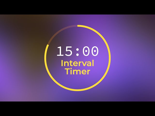 15 Minute Interval Timer 🔔 10 hours (no music)