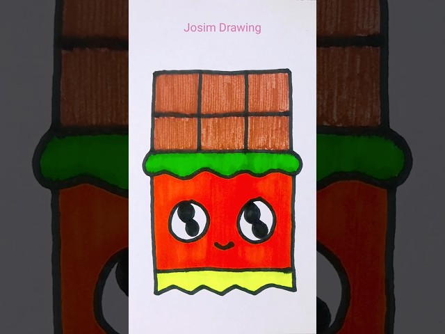 DRAW A KAWAII CHOCOLATE 🍫 #chocolate #chocolatebar