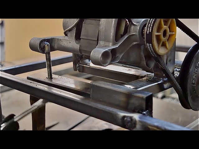 DIY grinding machine out of a washing machine engine