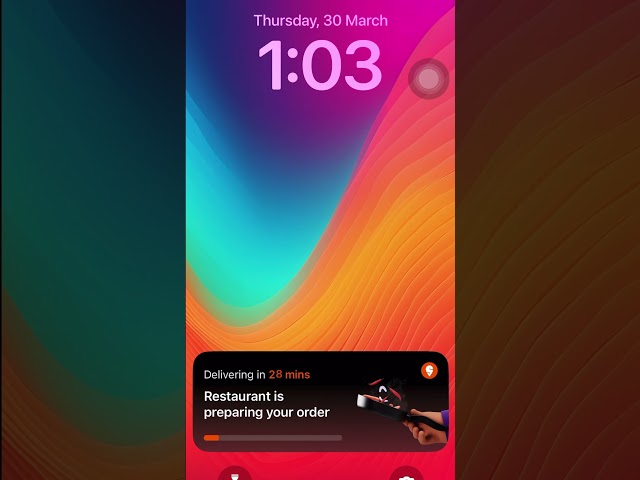 Live activity in Swiggy App🧐