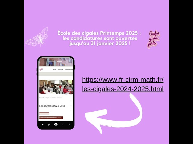 École mathématique des Cigales : candidatures ouvertes !