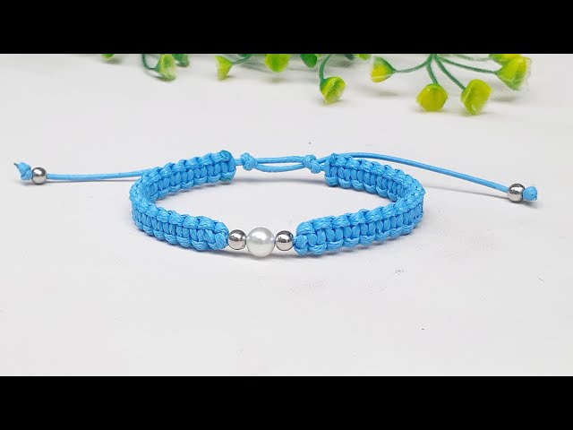 How To Make Macrame Bracelet Square Knot with Beads | Macrame Bracelet Tutorial