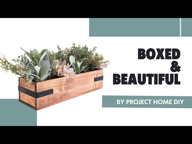 Boxed & Beautiful | Faux Floral Centerpiece Project | Wood Box w/ Black Metal Accents & Floral