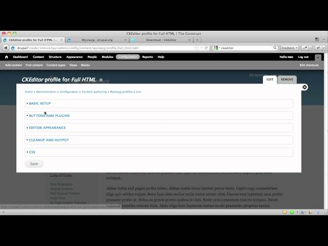 WYSIWYG in Drupal (CKEditor)