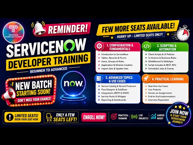 Become a ServiceNow Developer | Hands-On Training Starts Aug 22