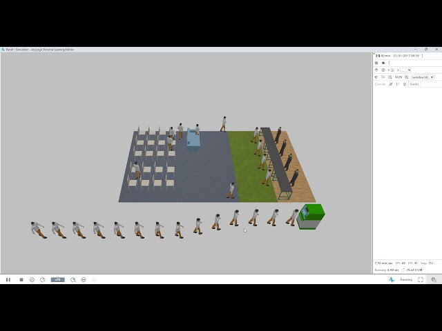 Bank Office (Queuing system) - with Collecting statistics anylogic
