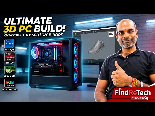 i7 14700F + RX 580 PC Build 2026 | Ultimate 3D CAD & Workstation PC Build !