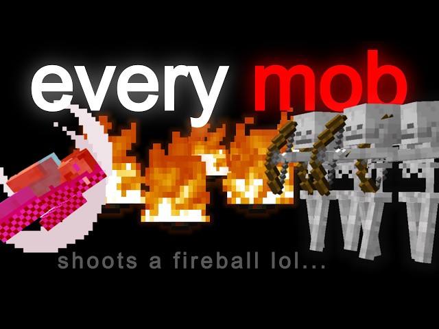 Minecraft but Every Mob is a Bomb Shooting Skeleton