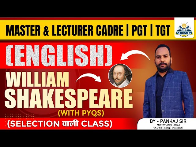 William Shakespeare Biography with PYQs | William Shakespeare Biography by Pankaj Sir SHIKSHA FM