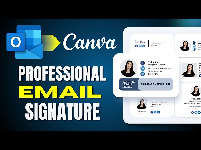 How To Create Professional Email Signature For Outlook Using Canva