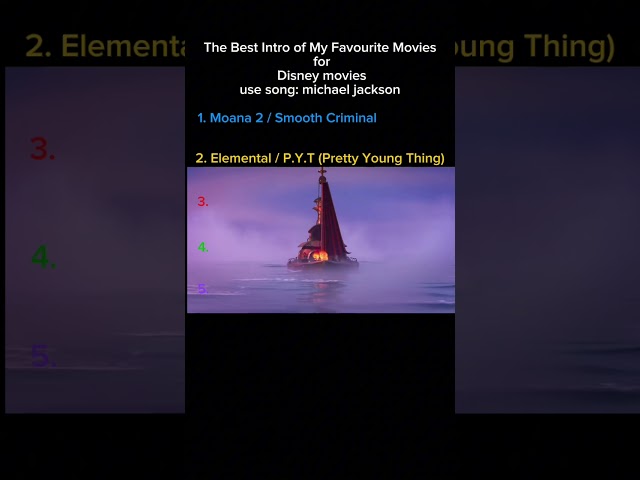 The Best Intro of My Favourite Movies for Disney movies use song: michael jackson #kingofpop #moana2