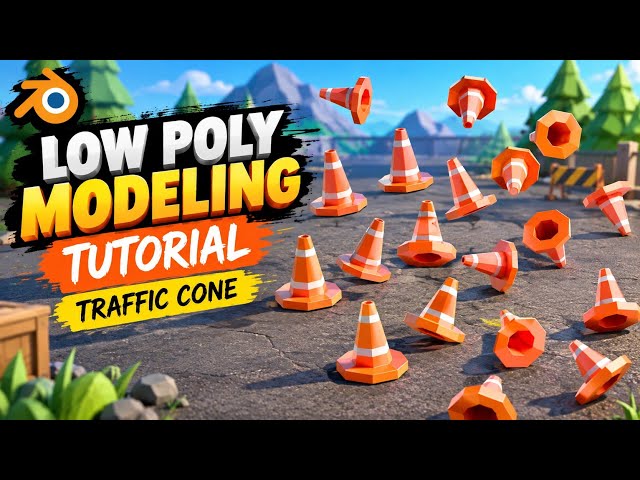 LOW POLY TRAFFIC CON MODELING ||BLENDER FOR BEGINNER || HOW TO LEARN BLANDER IN HINDI