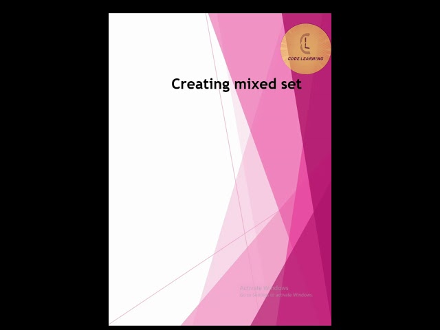 python module | set 'part 1' | CodeLearning