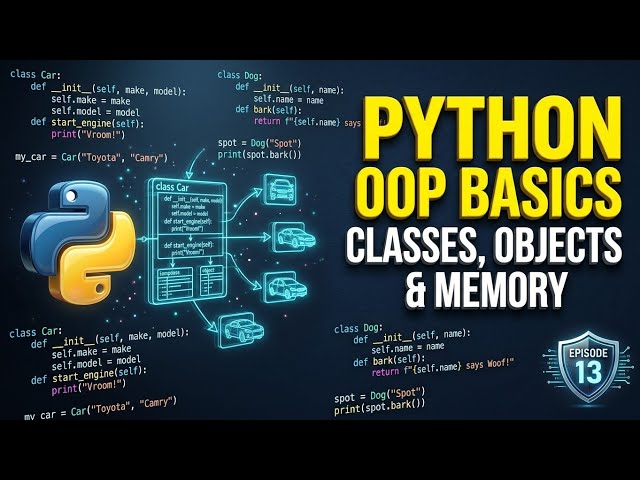 Python Masterclass Ep 13: How Python OOP Works Under the Hood! __init__, self & Heap Memory 