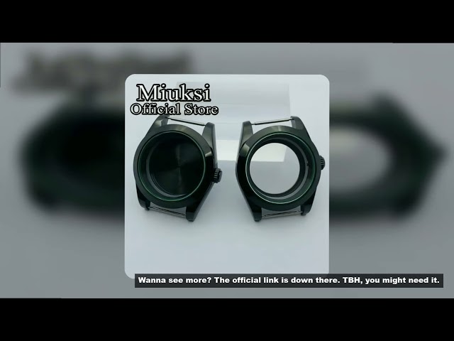 Miuksi 36mm/40mm Black PVD Case Sapphire Glass Fit NH35 NH36 ETA2824 2836 Miyota8215 821A Mingzhu DG
