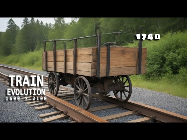 The evolution of the TRAIN from 1600 to 2100 (4K video) - How to make AI evolution timelapese videos