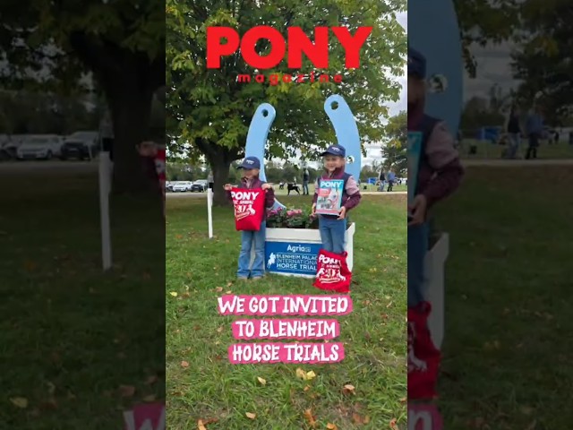 Thanks @PONY magazine for having us #ponymag #twinsisters #equestriankids #blenheimhorsetrials