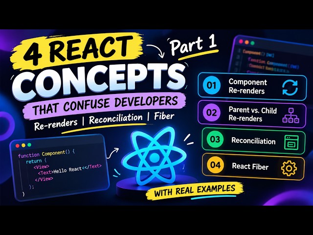 4 React Concepts That Confuse Developers — Re-renders, Reconciliation & Fiber | Part 1