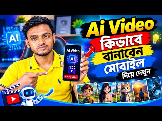Ai Video কিভাবে বানাবেন | Ai Video Make | Ai Cartton Video kibabe Banano | Android Everday