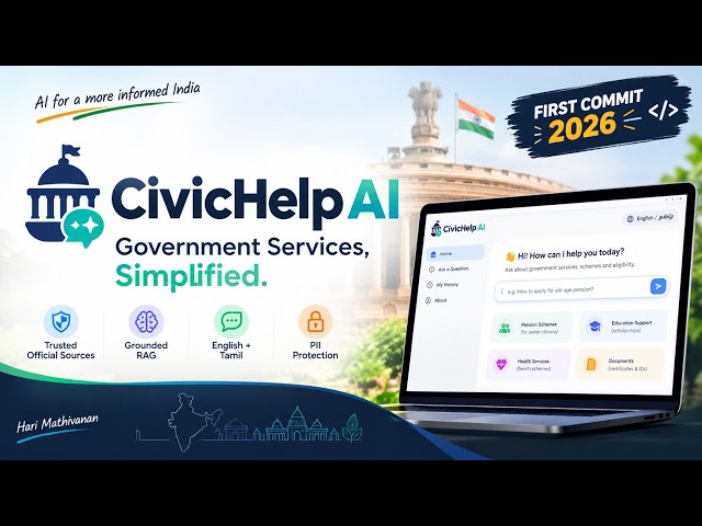 CivicHelp AI — Grounded AI for Government Services | First Commit 2026 | WeMakeDevs