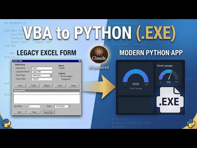 Convert VBA UserForm to Python App (.EXE) with Claude AI