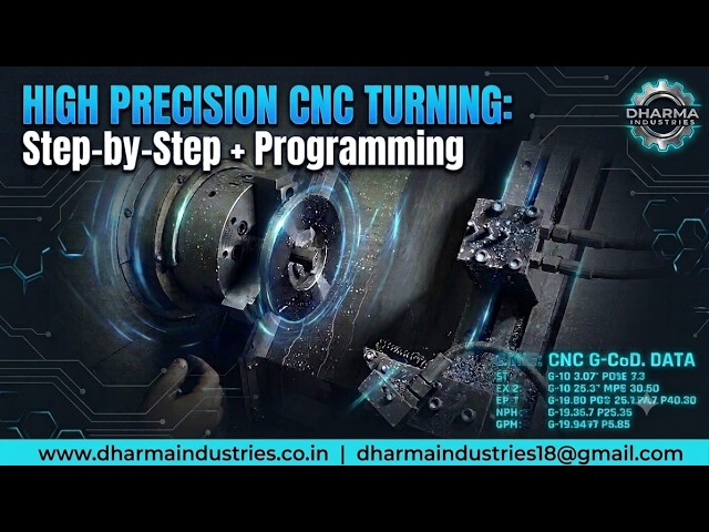 High Precision CNC Turning: Step-by-Step Machining & G-Code Programming | Live Machining