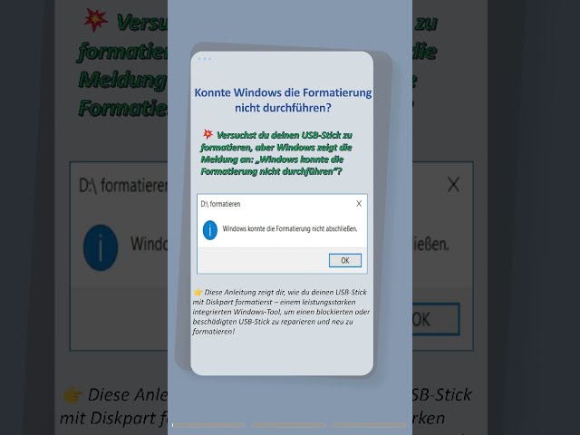 „Windows konnte die Formatierung nicht abschließen“ – warum passiert das?#format #problem #repair