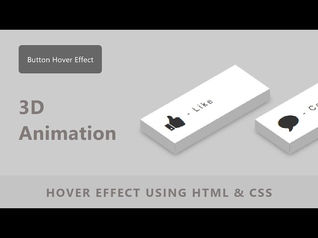 3D Button Animation on Hover - CSS Hover Effects | 3D Button Design With Cool Animation Effects