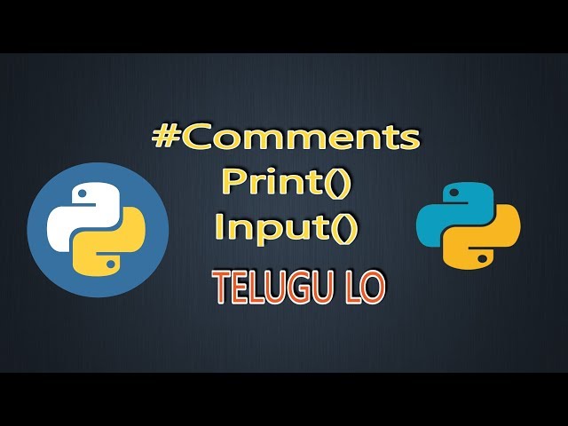 comments,Input,print- python tutorials in Telugu - Sri Vidhya