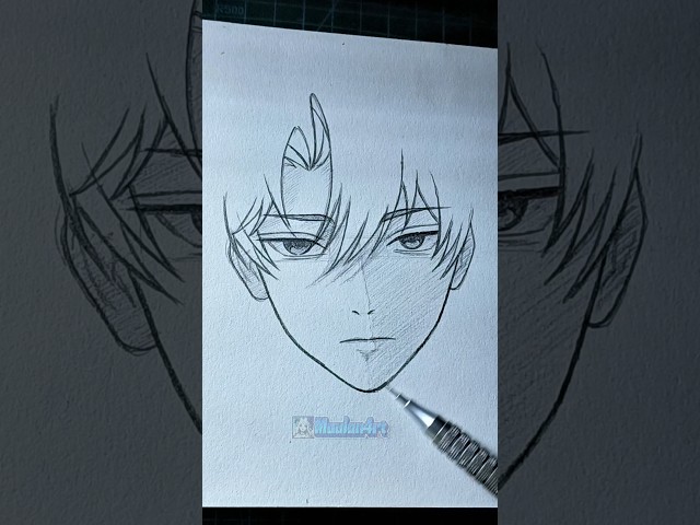 Drawing a male anime face #drawing #manga #anime #art #tutorial