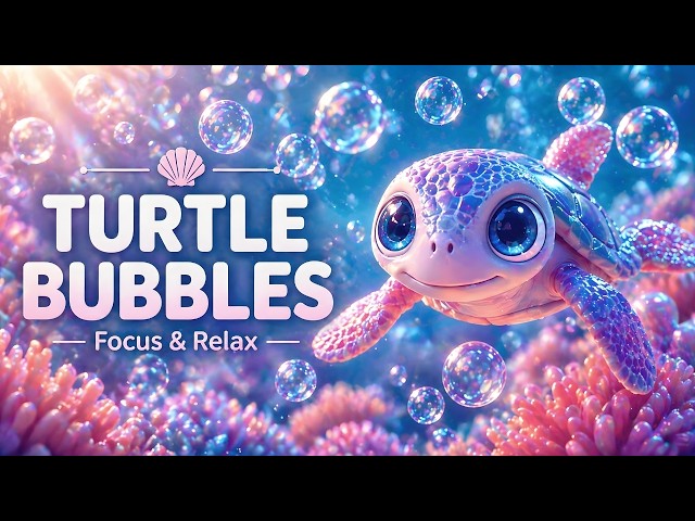 Calm Ocean Turtle Bubbles 🐢 | Relaxing Music for Classroom Focus & Autism Support
