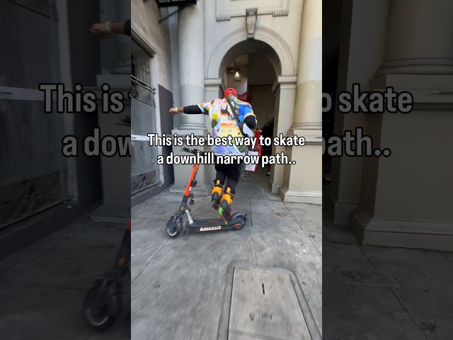 Advanced Downhill Skater Tips 🔥😱 #rollerblading #streetskating #learnonyoutube #shorts