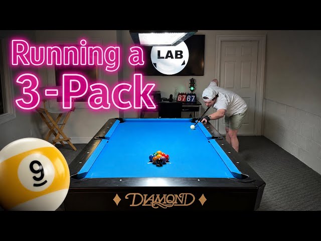 Running a 3-Pack in 9 Ball | 4K Footage 