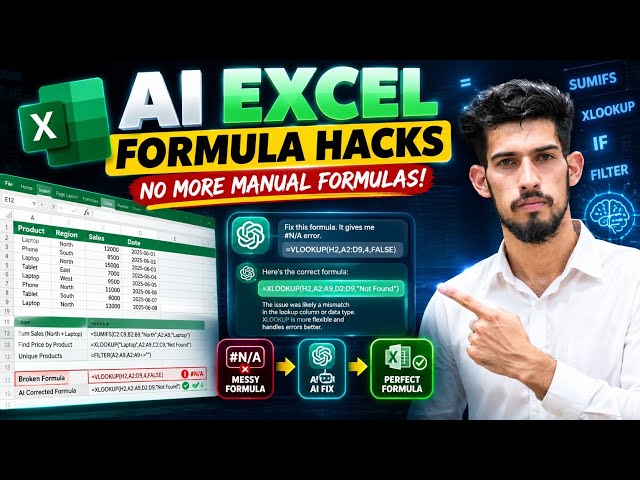 AI Excel Formula Hacks 🤖 | Write, Fix & Explain Any Excel Formula in Seconds!