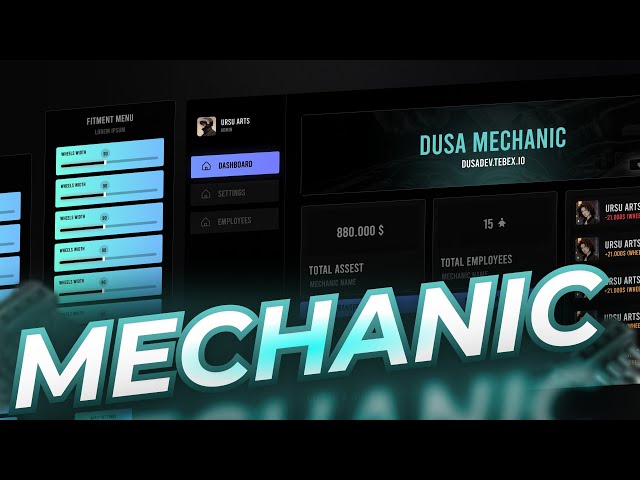 [NEW VERSION AVAILABLE] Fivem Script | Mechanic + Tunerchip + Craft Script [QB + ESX] (Dusa)
