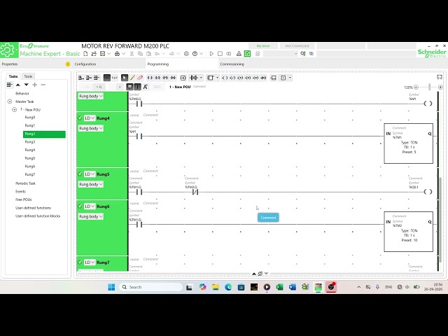 SCHNIDER PLC || MOTOR || REVERSE || FORWARD || PROGRAM