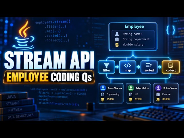 Java Stream API Employee Coding Questions | Most Asked Interview Programs -1
