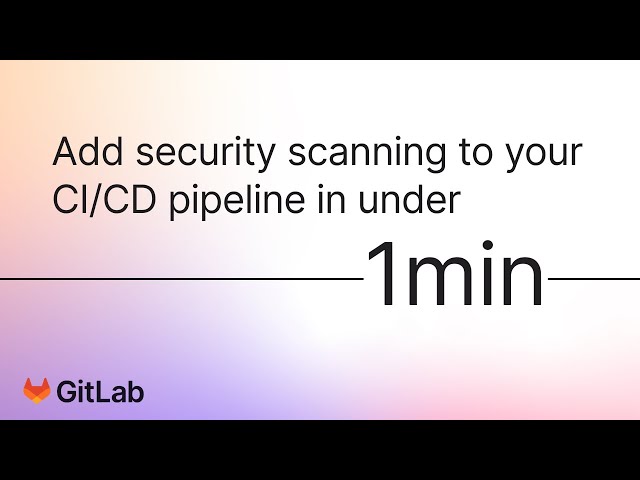 Add Security Scanning to your CI/CD pipeline in under 1 min