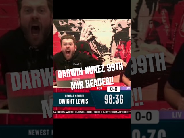 Darwin Nunez's 99th min header against Forest making me break the sound barrier 😂 #nunez