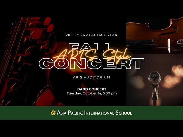 APIS Seoul HS and MS Band Fall Concert 2025-2026