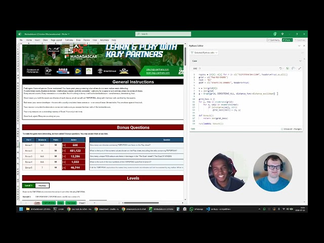 Crushing Excel Competitions with Python in Excel, featuring Jasper van Merle