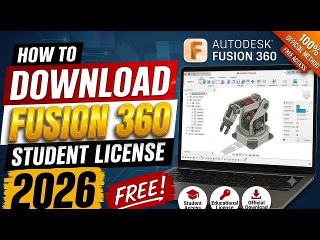 How to Download & Install Autodesk Fusion 360 For Free (Student License) ✅