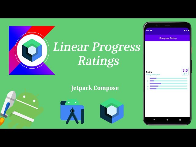 How to Implement Linear Progress Ratings in Jetpack Compose | Android | Kotlin | Make it Easy