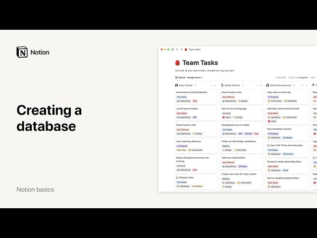 Creating a database