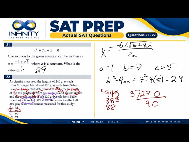 These 2 SAT Math Questions Test Whether You Really Understand the Formula | Questions 21–22