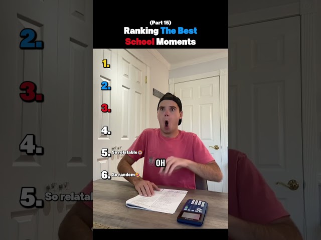 Ranking The Best School Moments (Part 15) ✌️📚  #usa #relatable