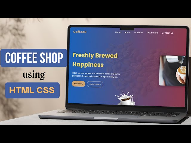 Beginner Friendly Coffee Shop Website Design | HTML CSS Project Hindi 2026
