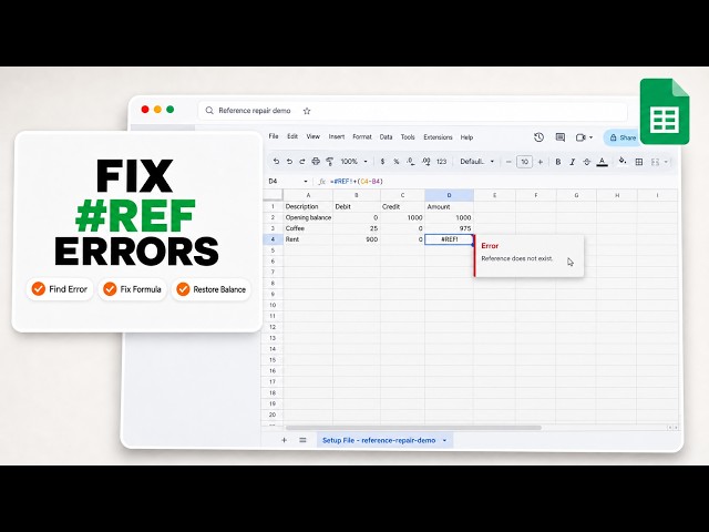 How to Fix Reference Doesn't Exist After Moving Cells in Google Sheets