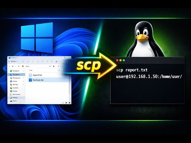 How to use SCP to copy files from Windows to Linux